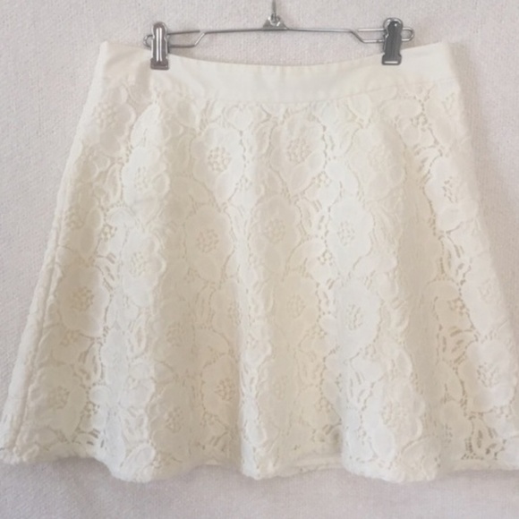 The Limited Dresses & Skirts - The Limited Ivory Lace Skater Skirt Size 12